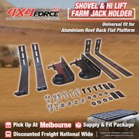 Shovel & Hi Lift Farm Jack Holder for Aluminium Roof Rack Flat Platform MEL