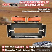 20L Fuel Tank Jerry Can Holder & Rope for Aluminium Roof Rack Flat Platform SYD