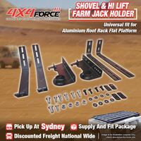 Shovel & Hi Lift Farm Jack Holder for Aluminium Roof Rack Flat Platform SYD