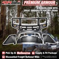 Premium Armor Bumper Bullbar Guard Plate 3 LOOP for Toyota Prado 120 MEL Stock