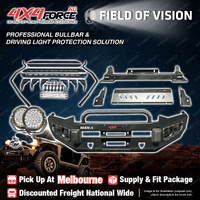 Safari Shield U Loop Bumper Bullbar Lights Side Steps for Isuzu D-Max 12-17 MEL