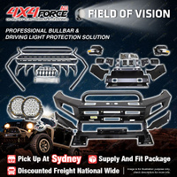 Safari Shield U Loop Bullbar Lights Side Steps for Toyota Hilux Revo 15-On SYD