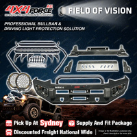 Safari Shield U Loop Bumper Bullbar Lights Side Steps for Isuzu D-Max 12-17 SYD