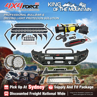 Safari Shield U Loop Bullbar Lights Side Steps Winch for Isuzu D-Max 12-17 SYD