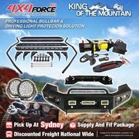 Safari Shield U Loop Bullbar Lights Side Steps Winch for Ford Ranger PX T7 SYD