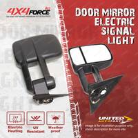 2 x Door Mirror Black Electric Signal Light On Cover for Nissan Patrol Y62 2013+