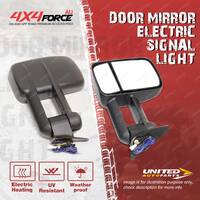 2 x Door Mirror Black Electric Signal Light On Cover for Toyota Landcruiser 80