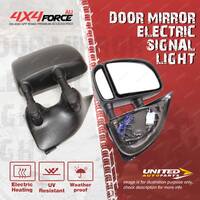 2 x Door Mirror Black Electric Signal Light On Cover for Ford F250 F350