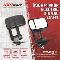 2 x Door Mirror Black Electric Signal Light On Cover for Holden Rodeo Colorado