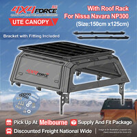 Ute Tub Canopy & 150*125cm Roof Rack Flat Platform for Nissa Navara NP300 SYD