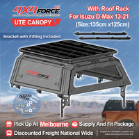 Ute Tub Canopy & 135*125cm Roof Rack Flat Platform for Isuzu D-Max 13-21 SYD