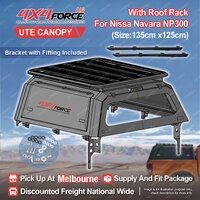 Ute Tub Canopy & 135*125cm Roof Rack Flat Platform for Nissa Navara NP300 SYD