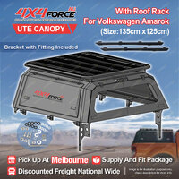 Ute Tub Canopy & 135*125cm Aluminium Roof Rack Flat Platform for VW Amarok SYD