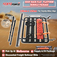 135x125 Roof Rack Flat Platform Kit Awning Track Board for Toyota Hilux Vigo MEL