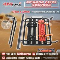 135x125 Roof Rack Flat Platform Kit Awning Track Board for Volkswagen Amarok MEL