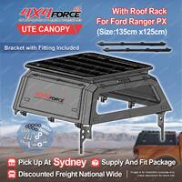 Ute Canopy & 135*125 Aluminium Roof Rack Flat Platform for Ford Ranger PX SYD