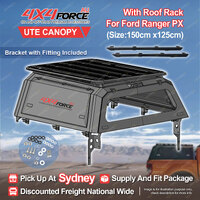 Ute Canopy & 150*125 Aluminium Roof Rack Flat Platform for Ford Ranger PX SYD