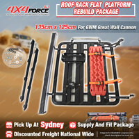 135x125 Roof Rack Flat Platform Kit Awning Track Board for Great Wall Cannon SYD