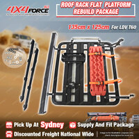 135x125 Roof Rack Flat Platform Kit Awning Track Board Brackets for LDV T60 SYD