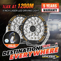 9 Inch Laser LED Driving Osram Spot Lights Round Offroad SUV 4x4 Truck Headlight