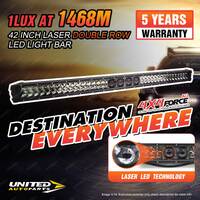 42 Inch Double Row Laser Osram LED Light Bar Driving 4WD Offroad Work Lamp