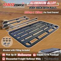 220 x 125cm Roof Rack Flat Platform with Rails & Bracket for Ford Everest MEL