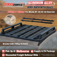 135x125cm Roof Rack Flat Platform & Rails for Mazda BT-50 20-On Dual Cab MEL