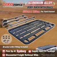 220 x 125cm Roof Rack Flat Platform with Rails & Bracket for Ford Everest SYD