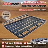 4X4FORCE 220 x 125cm Roof Rack Flat Platform with Bracket for Ford Everest SYD