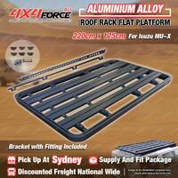 4X4FORCE 220 x 125cm Roof Rack Flat Platform & Bracket for Isuzu MU-X 13-21 SYD