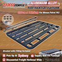 220 x 142.5cm Roof Rack Flat Platform with Bracket for Nissan Patrol Y62 SYD