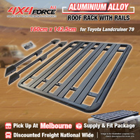 160x142.5cm Al-Alloy Roof Rack Platform with Rails for Toyota Landcruiser 79 MEL