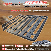 160x142.5cm Al-Alloy Roof Rack Platform with Rails for Toyota Landcruiser 79 SYD