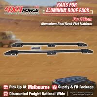 Pair 4X4FORCE Rails for 220cm Aluminium Alloy Roof Rack Flat Platform MEL