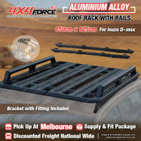 150x125cm Al-Alloy HD Roof Rack Flat With Rails Platform for Isuzu D-Max MEL