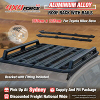 150x125cm Al-Alloy HD Roof Rack Flat Platform & Rails for Toyota Hilux Revo SYD