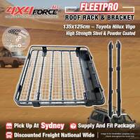 Fleetpro Steel Cage Roof Rack 135x125cm Bracket for Toyota Hilux Vigo SYD Stock