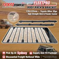 Fleetpro Steel Flat Roof Rack 135x125cm Bracket for Toyota Hilux Vigo Dual SYD