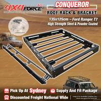 Conqueror Steel Roof Rack 135x125cm With Bracket for Ford Ranger T7 PX SYD Stock