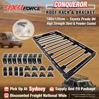 Conqueror Steel Roof Rack 180x125cm for Toyota LandCruiser Prado 90 SYD Stock