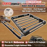 Conqueror Steel Roof Rack 135x125cm With Bracket for Ford Ranger T7 PX MEL Stock