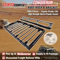 Conqueror Roof Rack 180x125cm Bracket for Toyota LandCruiser Prado 150 MEL Stock