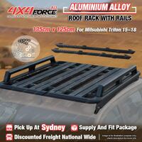 135x125cm Al-Alloy Roof Rack Flat Platform & Rails for Mitsubishi Triton MQ SYD