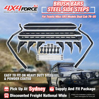 Side Steps Brush Rail Bars Rock Sliders for Toyota Hilux 05-on Dual Cab SYD Stock