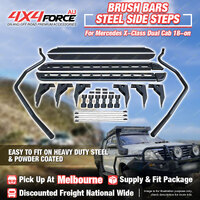 Side Steps Brush Rail Bars Rock Sliders for MERCEDES X-Class Dual Cab MEL Stock