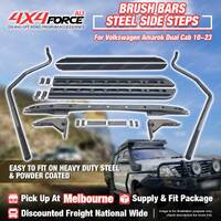 Side Steps Brush Rail Bars Rock Sliders for Volkswagen Amarok Dual Cab MEL Stock