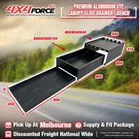 4X4FORCE Premium 550mm Wide Aluminium Ute Canopy Slide Drawer / Bench MEL