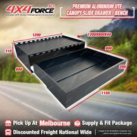 4X4FORCE Premium 1200mm Wide Aluminium Ute Canopy Slide Drawer / Bench MEL