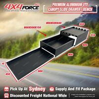 4X4FORCE Premium 550mm Wide Aluminium Ute Canopy Slide Drawer / Bench SYD