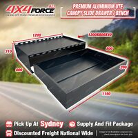 4X4FORCE Premium 1200mm Wide Aluminium Ute Canopy Slide Drawer / Bench SYD